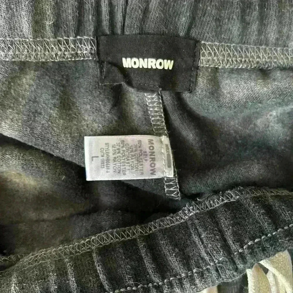 Monrow Crystal cotton blend elastic waist drawstring banded leg tye dyed joggers - Picture 6 of 6